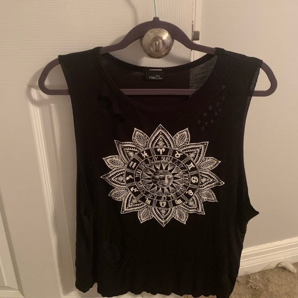 Rue21 BoHo Zodiac Tattered tank top - Picture 2 of 2
